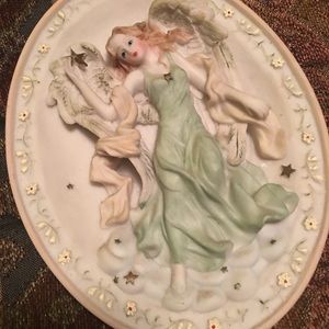 Angel porcelain wall decoration